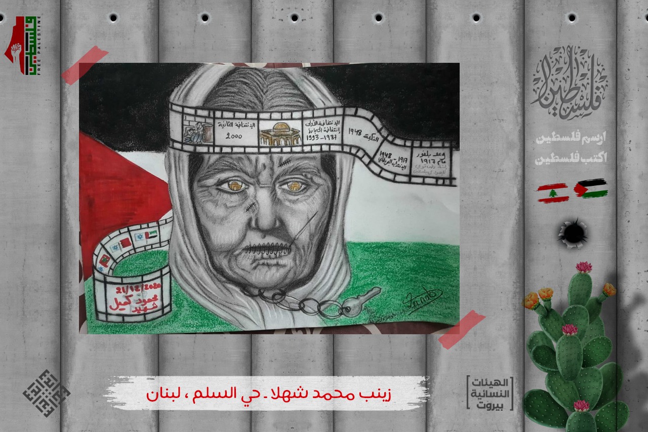 موقع جمعية إبداع:رسم:ارسم واكتب فلسطين لوحات تضامن من لبنان: